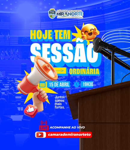 Convite para Sessão Ordinária – Câmara Municipal de Miranorte
