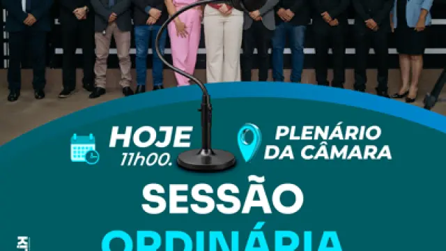 Hoje é dia de Sessão Ordinária na Câmara Municipal!