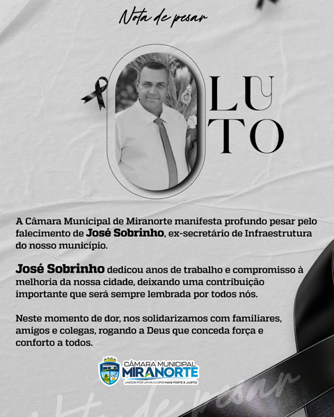 NOTA DE PESAR