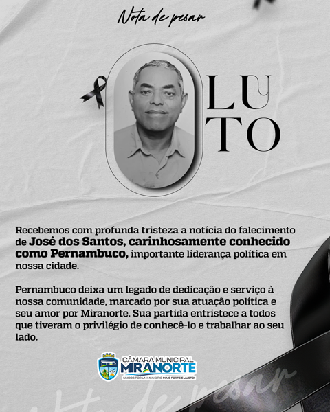 NOTA DE PESAR